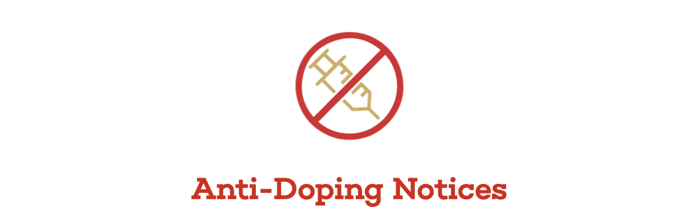 Anti- Doping Notices