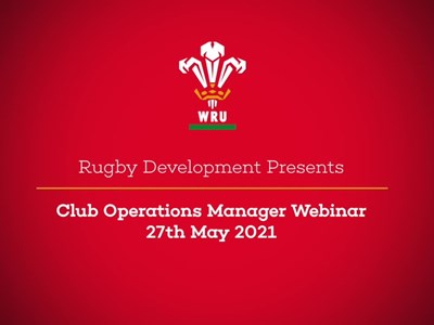 Club Operations Manager Webinar 27th May 2021