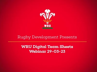 WRU Team Sheet Webinar